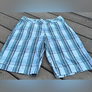 Hurley waist size 32 grey and blue striped shorts